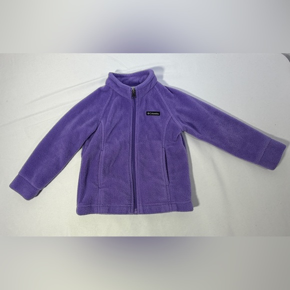 Columbia Toddler Girls Purple Fleece Jacket Size 3T Benton Springs Full Zip Coat - Picture 2 of 14